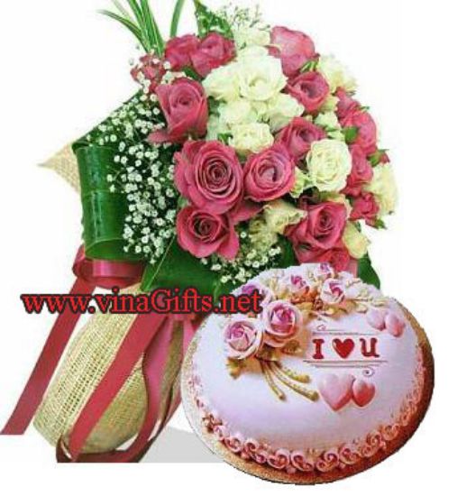 Picture of VNG-RO-MixedRoesBouquet070112