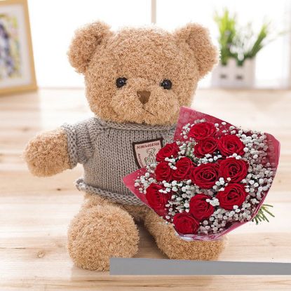 Picture of VNG-TB-25cmCute-Teddy-BearsRoses